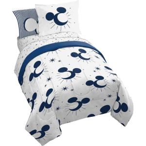 imageJay Franco Disney Moana Queen Comforter Set  7 Piece Bedding Includes Sheet Set ampamp Pillow Covers  Super Soft Floral Kids BeddingWhite  Mickey Mouse