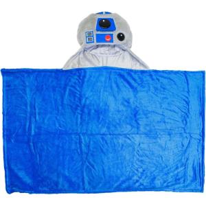 imageJay Franco Star Wars R2D2 Hooded Blanket  2in1 Wearable Kids Plush Blanket  Fade Resistant Polyester 50quot x 30quot Offical Star Wars Product