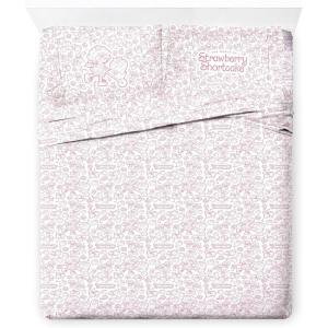 imageJay Franco Kids Sheet Set Includes Sheets and Pillow Cover  100 Microfiber Bedding and Room Decor Pink  Strawberry Shortcake 4 Piece Full
