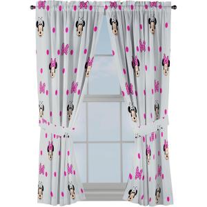 imageJay Franco Black Out Window Curtains for Kids Bedroom 4Piece Drape Set with 2 Tiebacks Grey  Spidey ampamp His Amazing Friends 42quot W x 84quot L Pack of 2Grey  Minnie Mouse