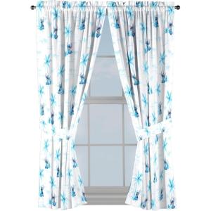 imageJay Franco Black Out Window Curtains for Kids Bedroom 4Piece Drape Set with 2 Tiebacks Grey  Spidey ampamp His Amazing Friends 42quot W x 84quot L Pack of 2White  Lilo  Stitch