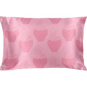 imageJay Franco Satin Pillowcase  Standard Size 20x30 Inch Silky Soft Premium Pillow Cover Pink  Strawberry ShortcakePink  Strawberry Shortcake
