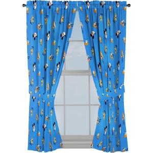 imageJay Franco Window Curtains for Kids Bedroom 4Piece Drape Set with 2 Tiebacks Blue  Spidey ampamp His Amazing Friends 42quot W x 63quot L Pack of 2Blue  Mickey Mouse