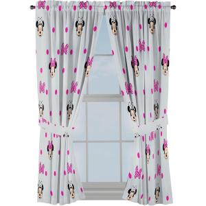 imageJay Franco Window Curtains for Kids Bedroom 4Piece Drape Set with 2 Tiebacks Blue  Spidey ampamp His Amazing Friends 42quot W x 63quot L Pack of 2Grey  Minnie Mouse