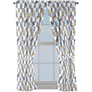 imageJay Franco Window Curtains for Kids Bedroom 4Piece Drape Set with 2 Tiebacks Blue  Spidey ampamp His Amazing Friends 42quot W x 63quot L Pack of 2Multi  Mickey Mouse