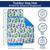 imageJay Franco Toddler Nap Mat with Builtin Pillow and Blanket  Soft 46 x 20inch Microfiber Kids Sleeping Bag for School or Sleepover Blue  Spidey ampamp His Amazing Friends