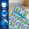 imageJay Franco Toddler Nap Mat with Builtin Pillow and Blanket  Soft 46 x 20inch Microfiber Kids Sleeping Bag for School or Sleepover Blue  Spidey ampamp His Amazing Friends