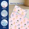 imageJay Franco Toddler Nap Mat with Builtin Pillow and Blanket  Soft 46 x 20inch Microfiber Kids Sleeping Bag for School or Sleepover Pink  Bluey ampamp Bingo
