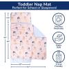 imageJay Franco Toddler Nap Mat with Builtin Pillow and Blanket  Soft 46 x 20inch Microfiber Kids Sleeping Bag for School or Sleepover Pink  Bluey ampamp Bingo