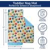 imageJay Franco Toddler Nap Mat with Builtin Pillow and Blanket  Soft 46 x 20inch Microfiber Kids Sleeping Bag for School or Sleepover Yellow  Sesame Street