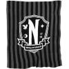 imageJay Franco Gilmore Girls Feather Knit Fluffy Throw Blanket  Measures 50 x 60 Inch Super Soft Lightweight BeddingBlack  Wednesday