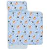 imageJay Franco Toddler Nap Mat with Builtin Pillow and Blanket  Soft 46 x 20inch Microfiber Kids Sleeping Bag for School or Sleepover Blue  Bluey ampamp Bingo