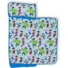 imageJay Franco Toddler Nap Mat with Builtin Pillow and Blanket  Soft 46 x 20inch Microfiber Kids Sleeping Bag for School or Sleepover Blue  Spidey ampamp His Amazing Friends