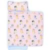 imageJay Franco Toddler Nap Mat with Builtin Pillow and Blanket  Soft 46 x 20inch Microfiber Kids Sleeping Bag for School or Sleepover Pink  Bluey ampamp Bingo
