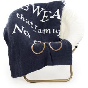 imageJay Franco Gilmore Girls Feather Knit Fluffy Throw Blanket  Measures 50 x 60 Inch Super Soft Lightweight BeddingDark Blue  Harry Potter