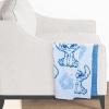 imageJay Franco Disney Mickey Mouse Faces Feather Knit Fluffy Throw Blanket  Fuzzy Blanket Measures 50 x 60 Inch  Super Soft Lightweight BeddingBlue  Stitch