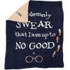 imageJay Franco Disney Mickey Mouse Faces Feather Knit Fluffy Throw Blanket  Fuzzy Blanket Measures 50 x 60 Inch  Super Soft Lightweight BeddingDark Blue  Harry Potter