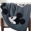imageJay Franco Disney Mickey Mouse Faces Feather Knit Fluffy Throw Blanket  Fuzzy Blanket Measures 50 x 60 Inch  Super Soft Lightweight BeddingGray  Mickey Mouse