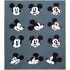 imageJay Franco Disney Mickey Mouse Faces Feather Knit Fluffy Throw Blanket  Fuzzy Blanket Measures 50 x 60 Inch  Super Soft Lightweight BeddingGray  Mickey Mouse