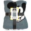 imageJay Franco Disney Mickey Mouse Faces Feather Knit Fluffy Throw Blanket  Fuzzy Blanket Measures 50 x 60 Inch  Super Soft Lightweight BeddingGray  Mickey Mouse
