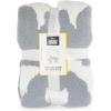 imageJay Franco Disney Mickey Mouse Faces Feather Knit Fluffy Throw Blanket  Fuzzy Blanket Measures 50 x 60 Inch  Super Soft Lightweight BeddingGray  Mickey  Minnie