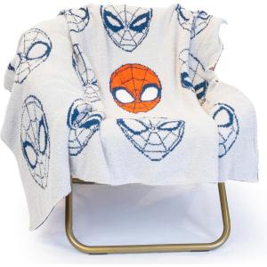 imageJay Franco Disney Mickey Mouse Faces Feather Knit Fluffy Throw Blanket  Fuzzy Blanket Measures 50 x 60 Inch  Super Soft Lightweight BeddingGray  Spiderman