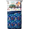 imageJay Franco Blippi Dino Fun 5 Piece Full Bed Set  Includes Comforter ampamp Sheet Set Bedding  Super Soft Fade Resistant Microfiber Official Blippi Product