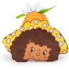 imageJay Franco Disney Pixar Inside Out Sadness Nogginz Set  40 x 50 Inch Lightweight Travel Throw Blanket ampamp Pillow  Kids Super Soft 2 Piece Bedding SetWhite  Orange Blossom