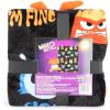 imageJay Franco Disney Pixar Inside Out Sadness Nogginz Set  40 x 50 Inch Lightweight Travel Throw Blanket ampamp Pillow  Kids Super Soft 2 Piece Bedding SetBlack  Anxiety