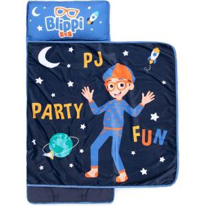 imageJay Franco Blippi PJ Party Time Nap Mat  Builtin Pillow and Blanket  Super Soft Microfiber KidsToddlerChildrens Bedding Ages 37