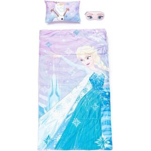 imageJay Franco Disney Frozen Let It Go 3 Piece Sleepover Set  Cozy ampamp Warm Slumber Bag with Pillow ampamp Eye Mask