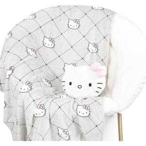 imageJay Franco Disney Pixar Inside Out Sadness Nogginz Set  40 x 50 Inch Lightweight Travel Throw Blanket ampamp Pillow  Kids Super Soft 2 Piece Bedding SetGray  Hello Kitty