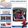 imageJay Franco Kids Comforter Set Includes Sheets and Pillow Covers  Soft and Cozy Bed Set for Stylish Room Decor Black  Spiderman 7 Piece Full BeddingBlack  Spiderman