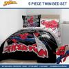 imageJay Franco Kids Comforter Set Includes Sheets and Pillow Covers  Soft and Cozy Bed Set for Stylish Room Decor Black  Spiderman 7 Piece Full BeddingBlack  Spiderman