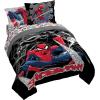 imageJay Franco Kids Comforter Set Includes Sheets and Pillow Covers  Soft and Cozy Bed Set for Stylish Room Decor Black  Spiderman 7 Piece Full BeddingBlack  Spiderman