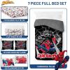 imageJay Franco Kids Comforter Set Includes Sheets and Pillow Covers  Soft and Cozy Bed Set for Stylish Room Decor Black  Spiderman 7 Piece Full BeddingBlack  Spiderman