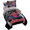 imageJay Franco Kids Comforter Set Includes Sheets and Pillow Covers  Soft and Cozy Bed Set for Stylish Room Decor Black  Spiderman 7 Piece Full BeddingBlack  Spiderman