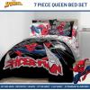 imageJay Franco Kids Comforter Set Includes Sheets and Pillow Covers  Soft and Cozy Bed Set for Stylish Room Decor Black  Spiderman 7 Piece Full BeddingBlack  Spiderman