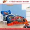 imageJay Franco Kids Comforter Set Includes Sheets and Pillow Covers  Soft and Cozy Bed Set for Stylish Room Decor Black  Spiderman 7 Piece Full BeddingBlue  Blaze  the Monster Machines