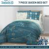 imageJay Franco Kids Comforter Set Includes Sheets and Pillow Covers  Soft and Cozy Bed Set for Stylish Room Decor Black  Spiderman 7 Piece Full BeddingBlue  Fantastic Four