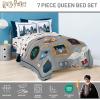 imageJay Franco Kids Comforter Set Includes Sheets and Pillow Covers  Soft and Cozy Bed Set for Stylish Room Decor Black  Spiderman 7 Piece Full BeddingDark Grey  Harry Potter