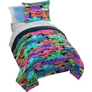 imageJay Franco Kids Comforter Set Includes Sheets and Pillow Covers  Soft and Cozy Bed Set for Stylish Room Decor Black  Spiderman 7 Piece Full BeddingBlack  Cars