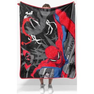imageJay Franco Kids Plush Throw Blanket  Soft ampamp Comfy 40x50 Inches Throw for Couch or Bed  Cozy Home Dcor for Living Room ampamp Bedroom Black  Spiderman