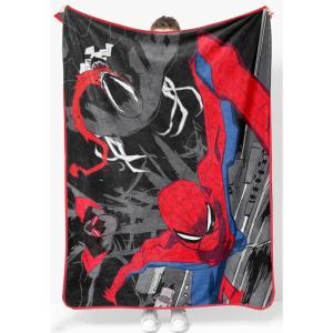 imageJay Franco Kids Plush Throw Blanket  Soft ampamp Comfy 46x60 Inches Throw for Couch or Bed  Cozy Home Dcor for Living Room ampamp Bedroom Black  Spiderman