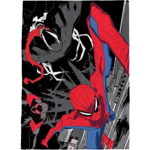 imageJay Franco Kids Plush Throw Blanket  Soft ampamp Comfy 50x70 Inches Throw for Couch or Bed  Cozy Home Dcor for Living Room ampamp Bedroom Black  Spiderman
