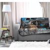 imageJay Franco Kids Plush Throw Blanket Soft ampamp Comfy Throw for Couch or Bed  Cozy Home Dcor for Living Room ampamp Bedroom Blue  Monster Jam 40x50  Travel BlanketGray  Monster Jam