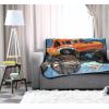 imageJay Franco Kids Plush Throw Blanket Soft ampamp Comfy Throw for Couch or Bed  Cozy Home Dcor for Living Room ampamp Bedroom Blue  Monster Jam 40x50  Travel BlanketBlue  Monster Jam