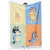 imageJay Franco Kids Plush Throw Blanket Soft ampamp Comfy Throw for Couch or Bed  Cozy Home Dcor for Living Room ampamp Bedroom Blue  Monster Jam 40x50  Travel BlanketMulti  Bluey