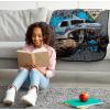 imageJay Franco Kids Plush Throw Blanket Soft ampamp Comfy Throw for Couch or Bed  Cozy Home Dcor for Living Room ampamp Bedroom Blue  Monster Jam 40x50  Travel BlanketGray  Monster Jam