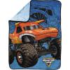 imageJay Franco Kids Plush Throw Blanket Soft ampamp Comfy Throw for Couch or Bed  Cozy Home Dcor for Living Room ampamp Bedroom Blue  Monster Jam 40x50  Travel BlanketBlue  Monster Jam